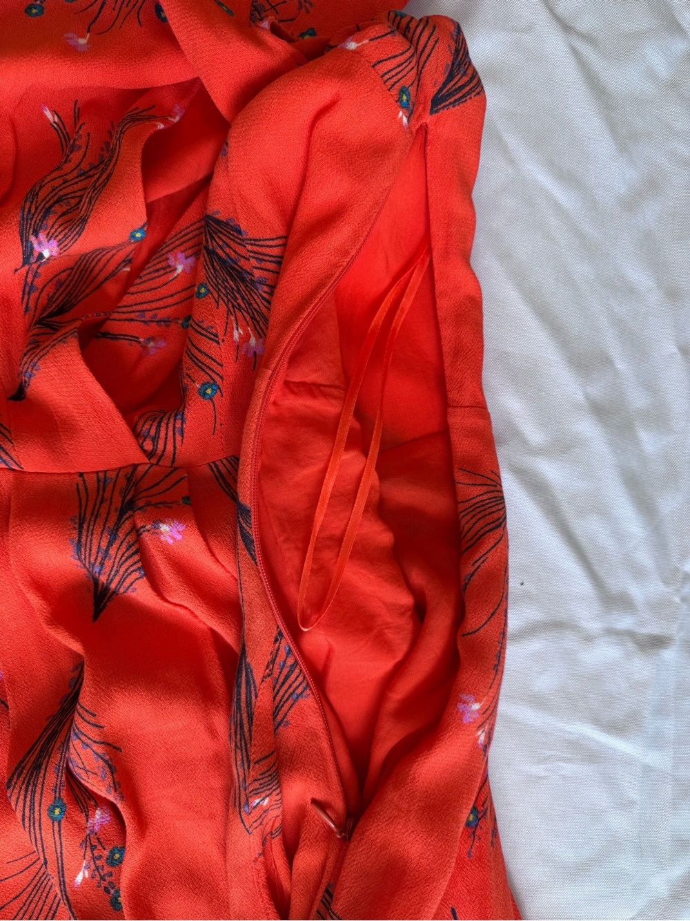 Free People retro coral print midi dress - Picture 7 of 12